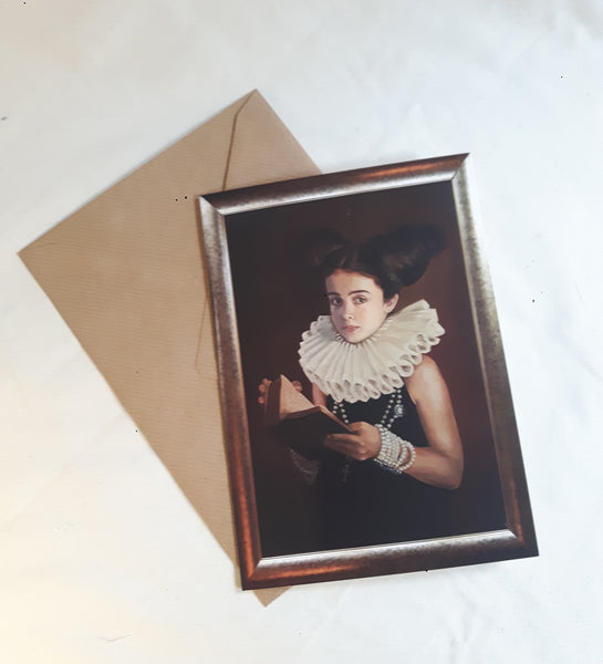Greetings card of `Scarlett Tudor`