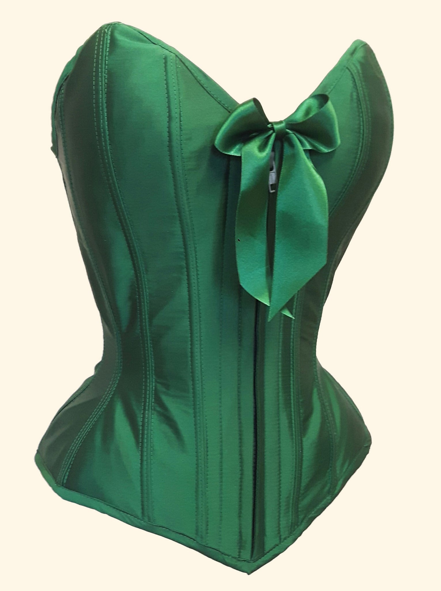 Classic overbust corset with zipper front