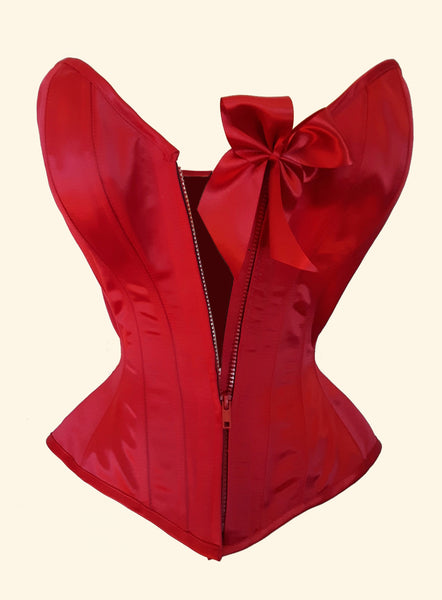 Classic overbust corset with zipper